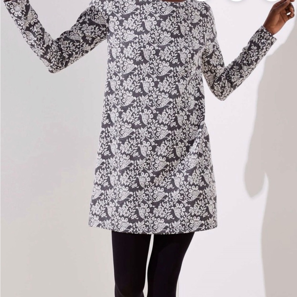 LOFT Jacquard Shift Dress